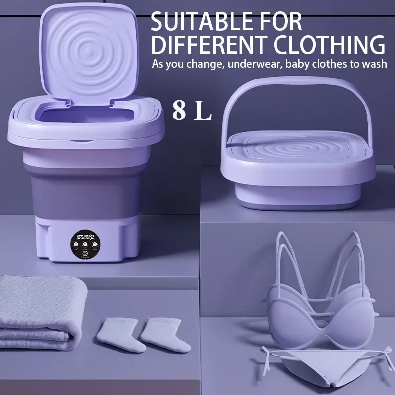 Small Appliances - Draagbare mini-wasmachine 2025, opvouwbaar en met