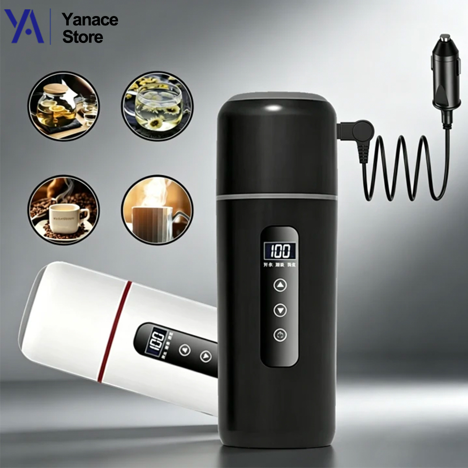 Electric Kettle Temperature Control - 12V 24V Auto Verwarming Cup 500ml