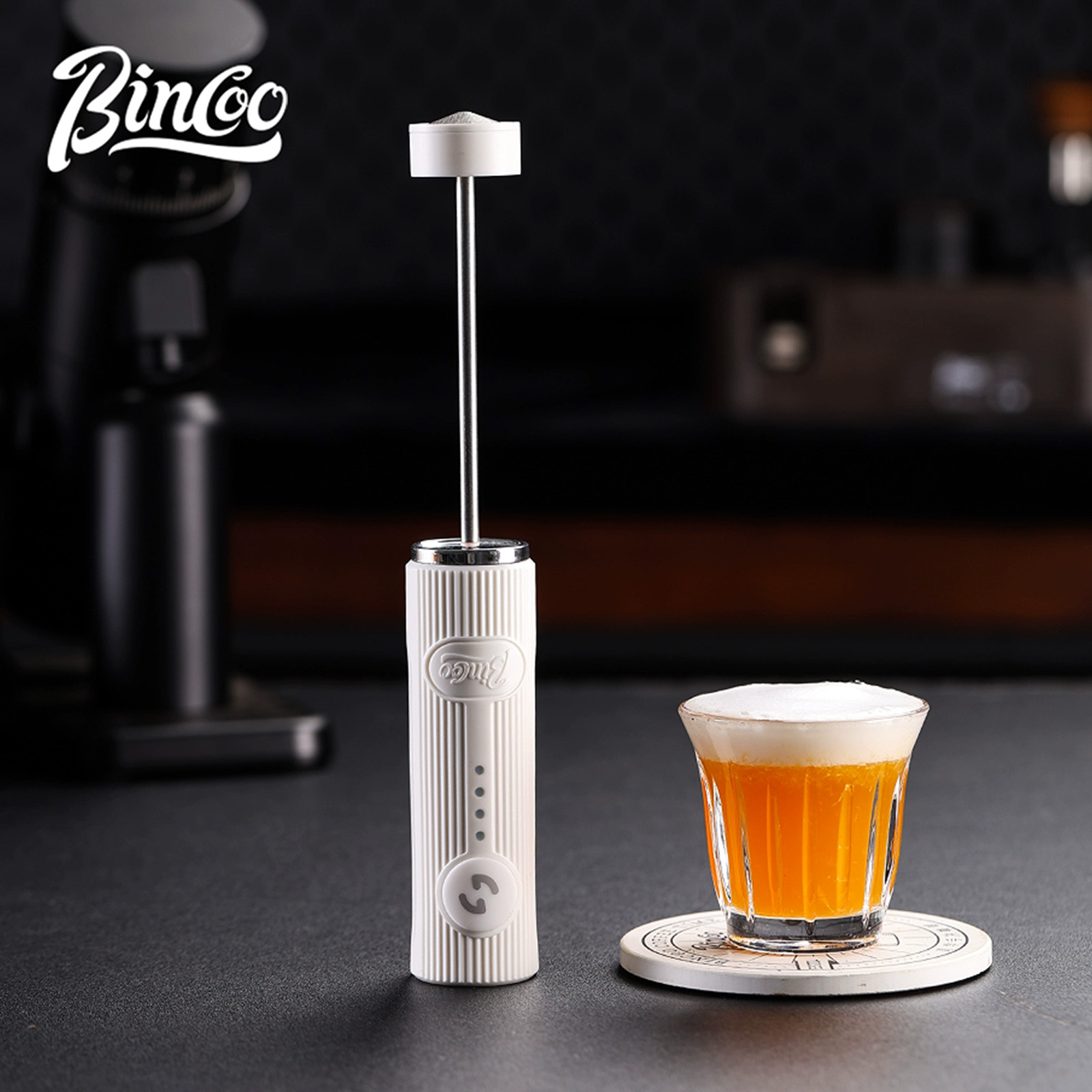 Electric Milk Frother Handheld - Bincoo Nieuwe Melkschuimer Koffie Garde Mixer