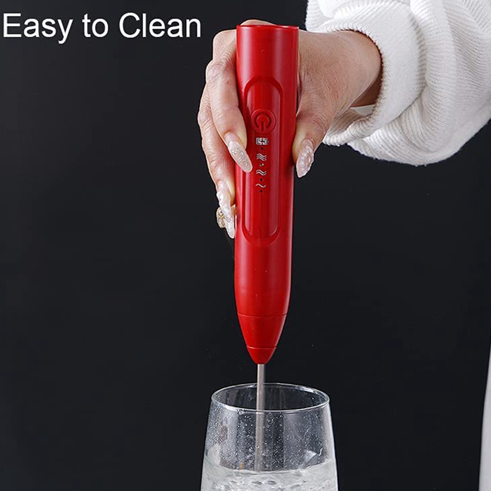 Electric Milk Frother Handheld - ABRE-elektrische melkopschuimer, koffieopschuimer, draagbare oplaadbare melkopschuimer,