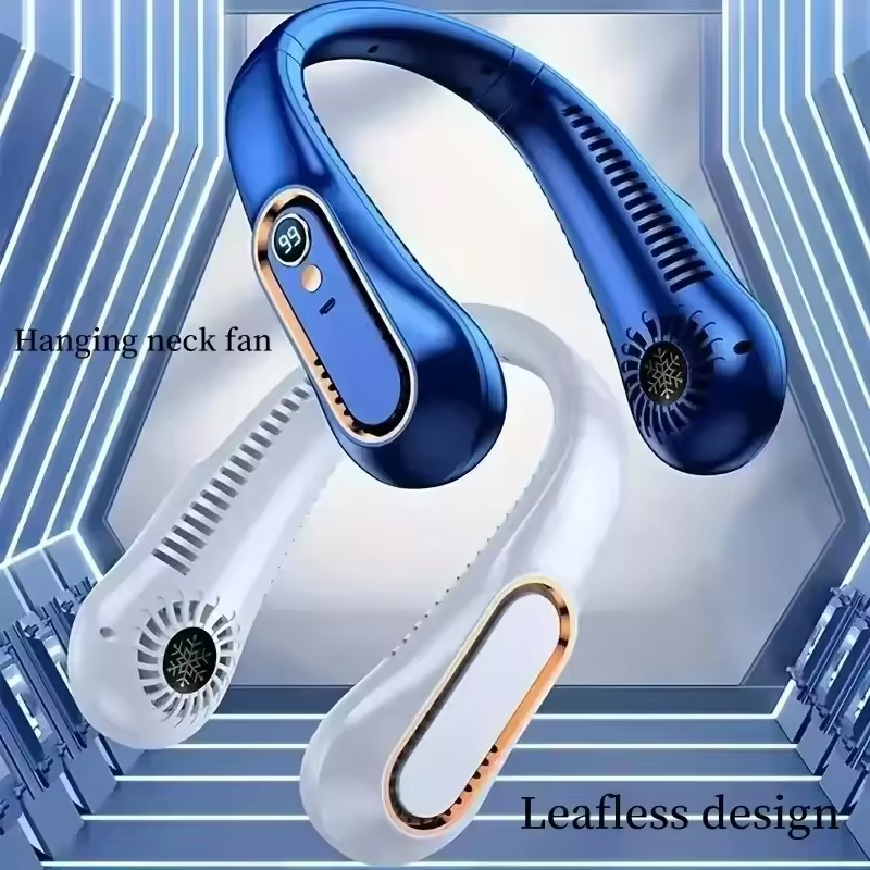 Portable Blender Usb Rechargeable - Hangende nekventilator Digitaal display Power Ventilador