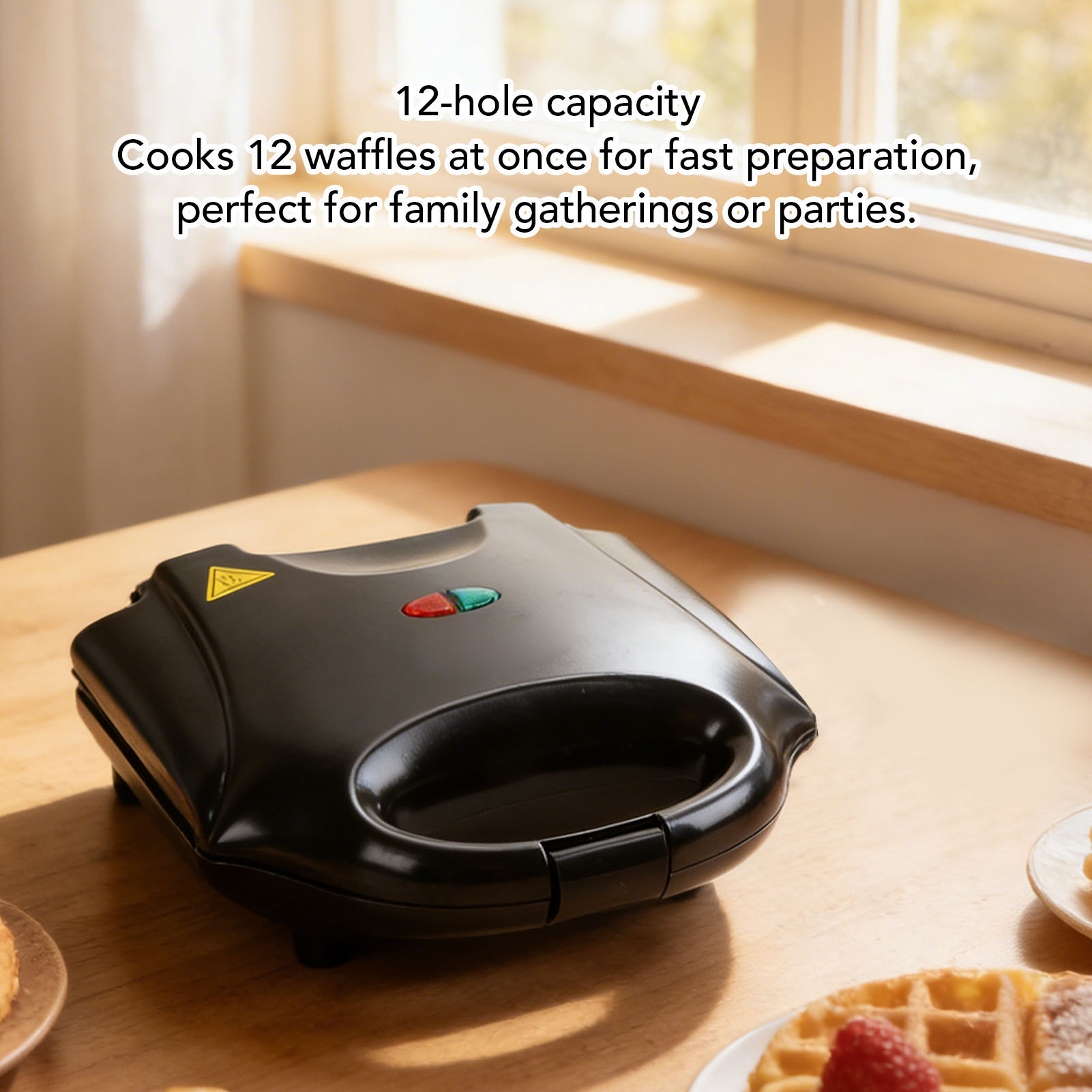 Walnut Maker 750W 12 capacitei - Mini Waffle Maker Machine recensie en prijs