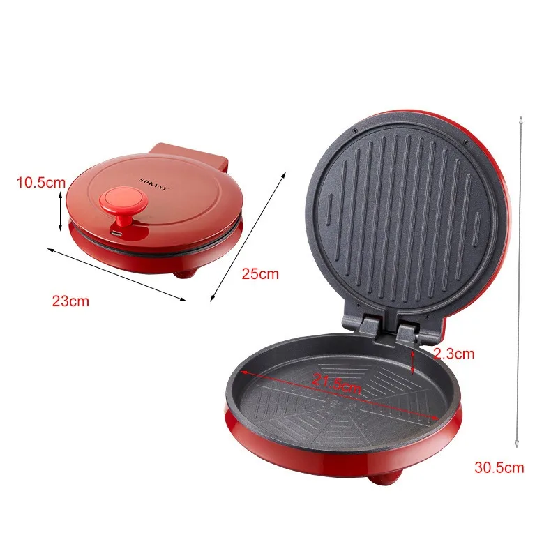 110V elektrische pizzamachine, - Mini Waffle Maker Machine recensie en prijs