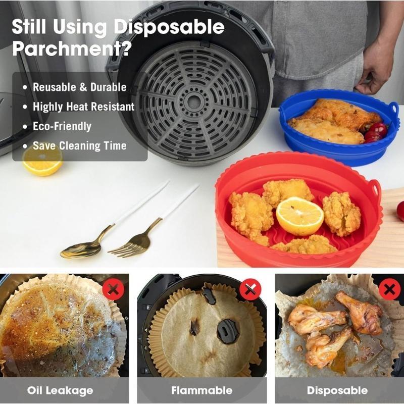 D0AB 2-pack luchtfriteuse sili - Air Fryer Silicone Pot Liner recensie en prijs