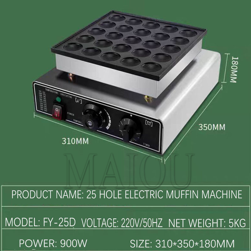 25-gaats elektrische pannenkoe - Mini Waffle Maker Machine recensie en prijs